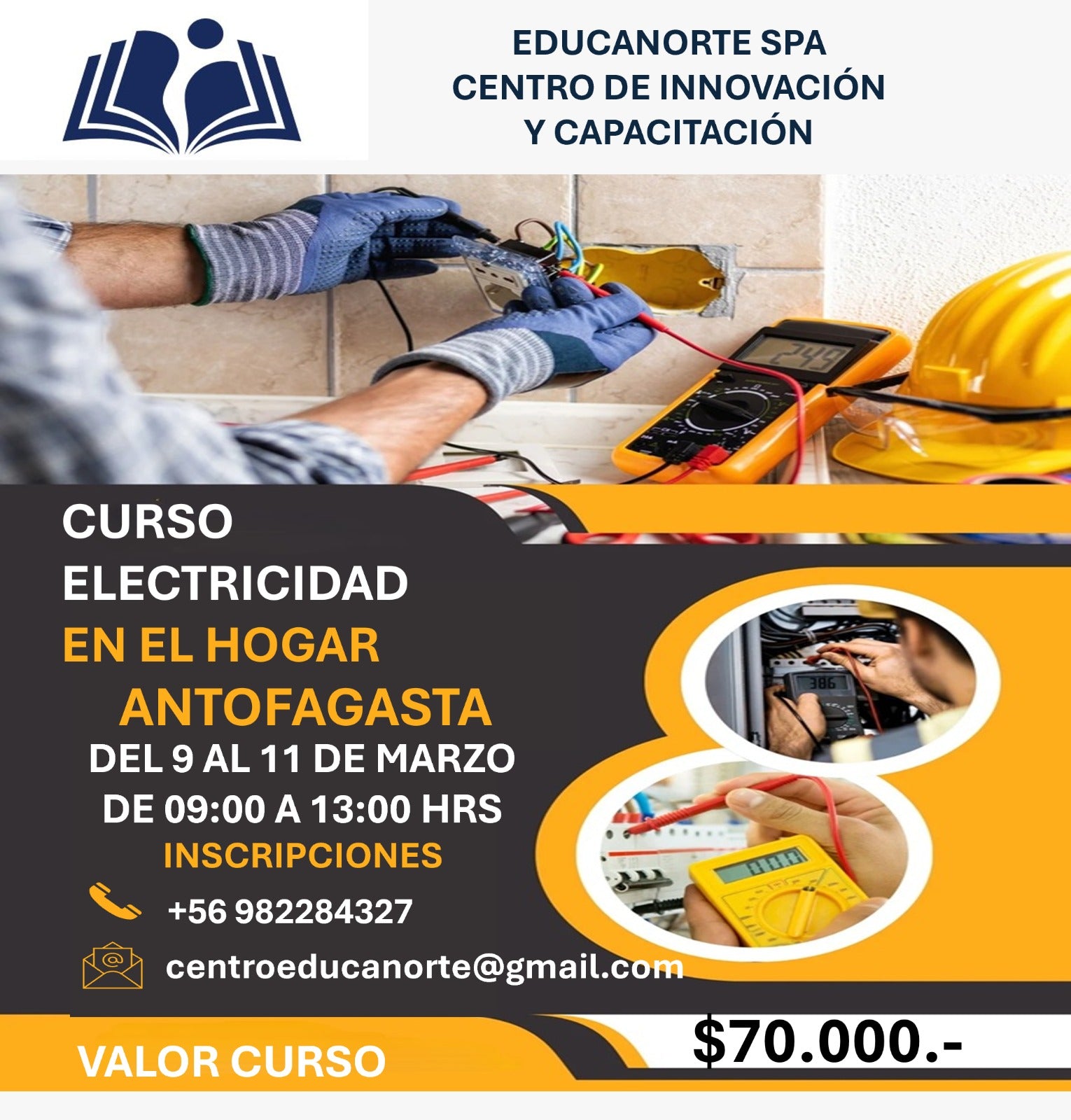 Taller de Electricidad Básica en el Hogar. ANTOFAGASTA